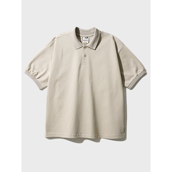 어던트 실켓 카라 반팔 베이지 ISST1568