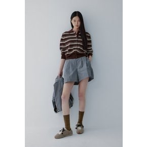 [보브] 보브 깅엄 체크 핀턱 나일론 쇼츠 7115330701