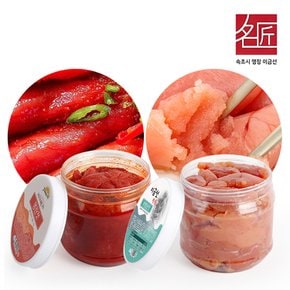 이금선 명장 못난이 양념명란 500g + 못난이 백명란 500g 저온숙성 파치젓갈