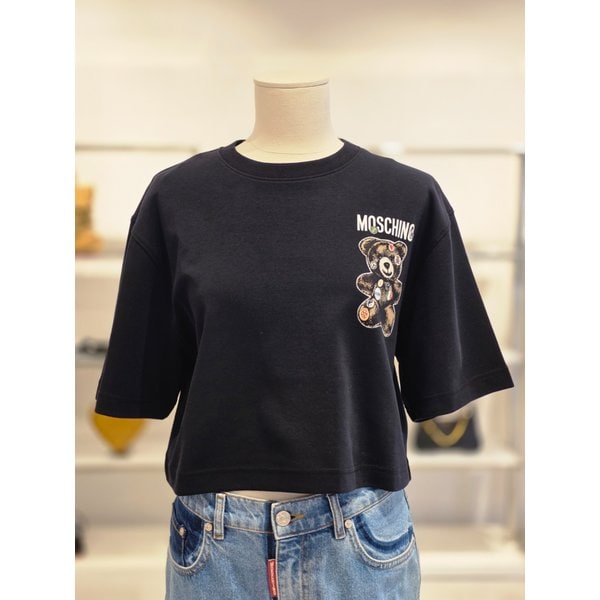[여주점] 테디베어 프린트 크롭 티셔츠 (071004421555)