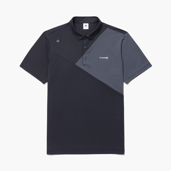 [여주점] 남성 컬러 블럭 폴로 티셔츠 GQ221MTS59 BLCK