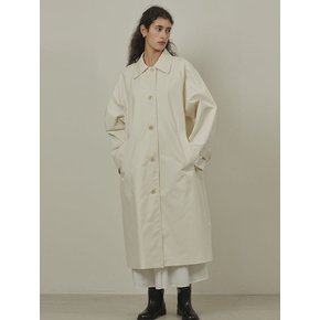 balmacaan long trench coat_ivory