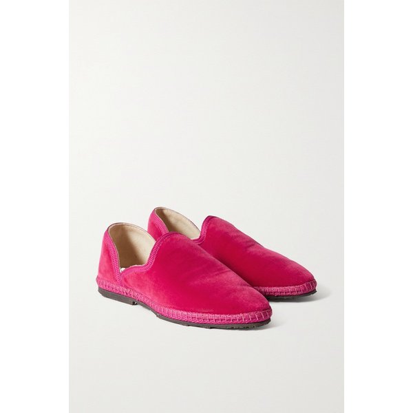 더 로우 주니어 푸시아 벨벳 슬리퍼 20346390236481909