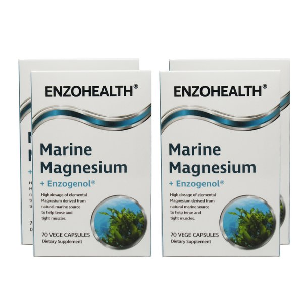 뉴질랜드 엔조헬스 마린 해조 마그네슘 엔조제놀 70 식물성캡슐 4개