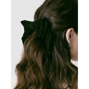 Suede Double Ribbon Hairpin_VH249OHB008M