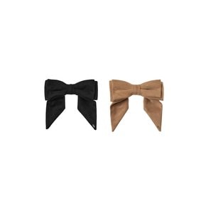 Suede Double Ribbon Hairpin_VH249OHB008M