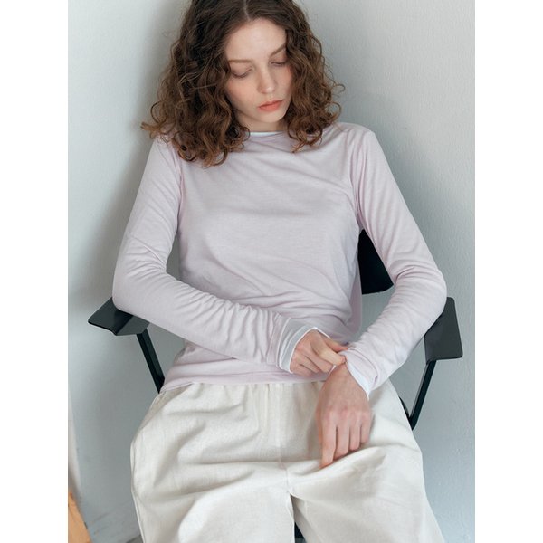 Layered tee_baby pink