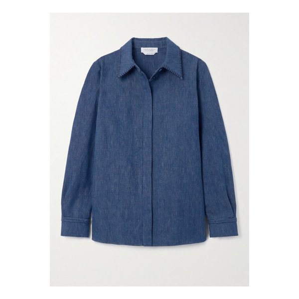 코튼 리넨 블렌드 샴브레이 셔츠 1647597337197061