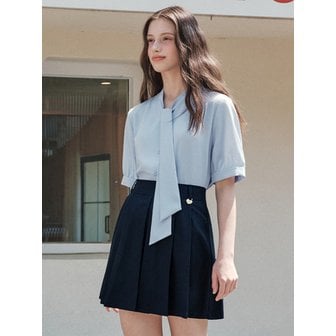 제로스트릿 [7컬러] 반팔 타이 블라우스