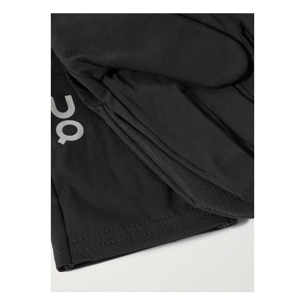 러닝 컨버터블 로고 프린트 스트레치 저지 립스탑 장갑 블랙 1647597342688286