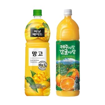  [한번에먹자] 미닛메이드 망고 1.5L 3페트 + 미닛메이드 제주감귤 1.5L