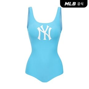 [코리아공식] 베이직 빅로고 원피스 스윔수트 NY (Aquablue)