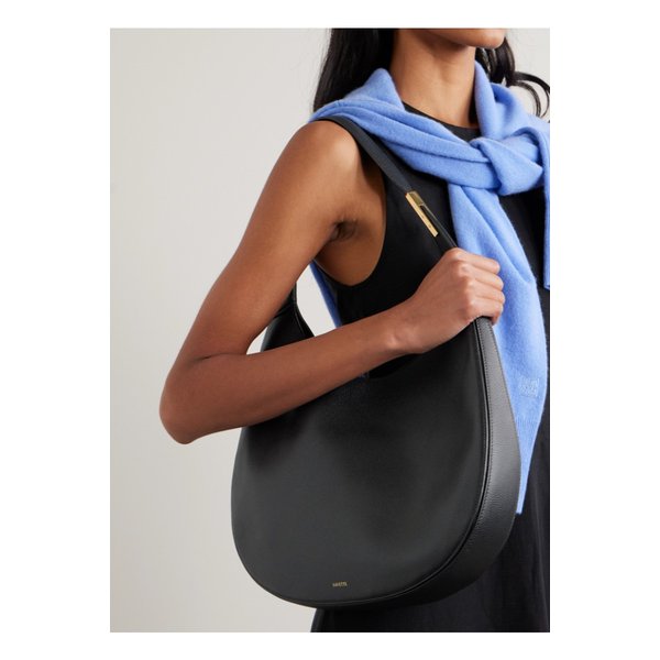 사베트 플로렌스 텍스처 가죽 토트 블랙 46376663162908824