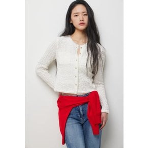 배키 레이스 골드버튼 라운드넥 자켓 SAJK32631