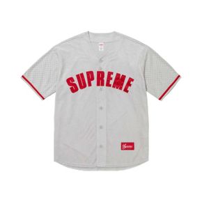 슈프림 울트라스웨이드 메쉬 베이스볼 저지 그레이 - 24SS Supreme Ultrasuede Mesh Baseball Je