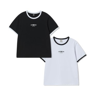 라이프워크 여성) 베이직 링거 반팔 티셔츠 LW252TS802