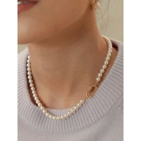 CLASSIC PEARL POINT LOCK NECKLACE_NZ1044