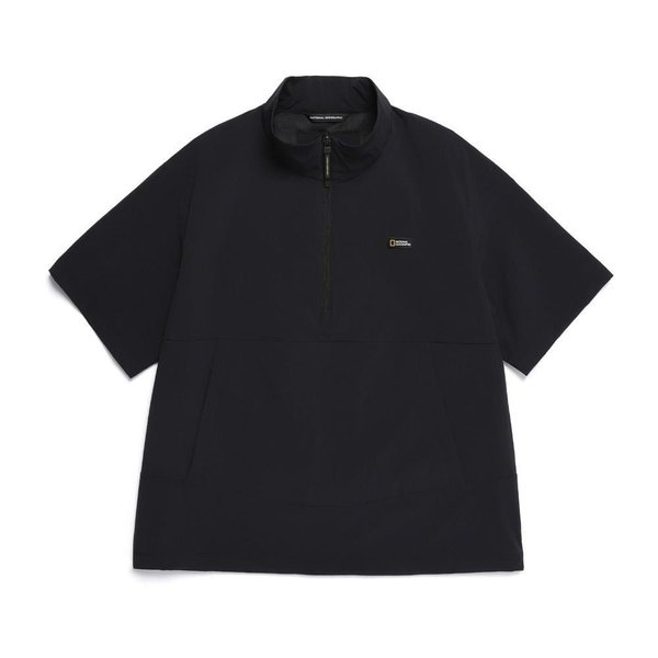 [여주점] N252UFT143 아델리 경량 우븐스트레치 스탠드넥 반팔 아노락 CARBON BLACK