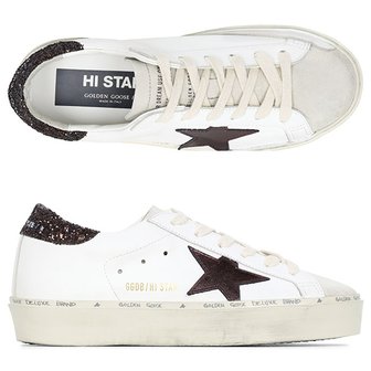 골든구스 [부산점] 25FW 화이트 퍼플 브라운 하이스타 클래식 스니커즈 GWF00118 F007526 12278