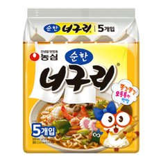 농심 순한너구리 멀티팩 120g x 5입