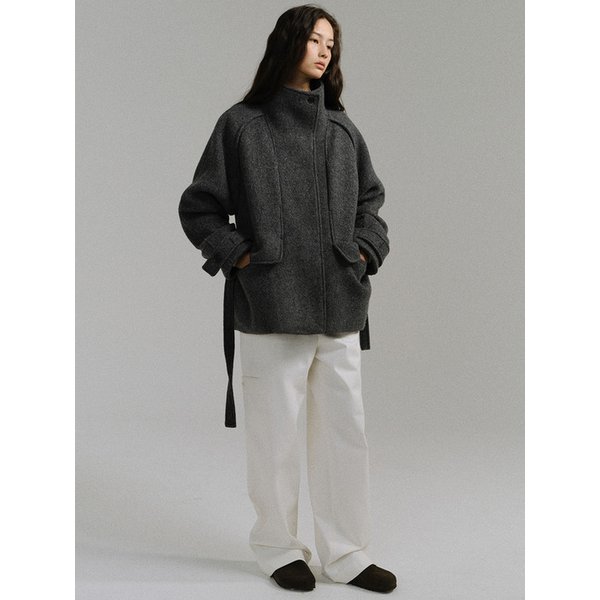 vent wool half coat (grey)