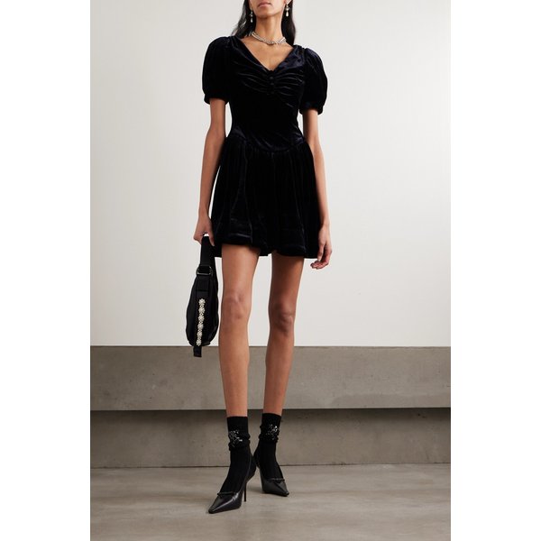 러시드 벨벳 미니 원피스 46376663162923030