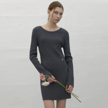 나인(Atelier Nain) 나인 BACK STRAP POINT KNIT DRESS_S OP6130