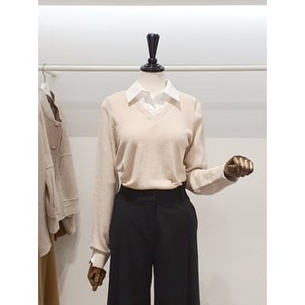 ZOOC [파주점] 쥬크 주크 카라넥 배색 골지 니트 V261KSK901