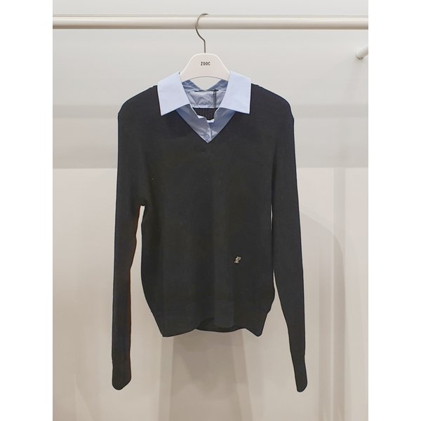 [파주점] 쥬크 주크 카라넥 배색 골지 니트 V261KSK901