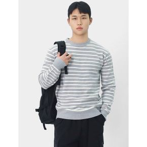 남자 세미오버핏 베이직 기본 스트라이프 단가라 데일리 니트 SROV004_P415970559
