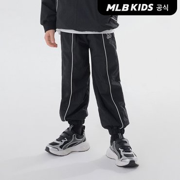 MLB키즈 (공식)24FW 데일리 아웃도어 우븐 기모안감 팬츠 NY (Black) 7AWPR0846-50BKS