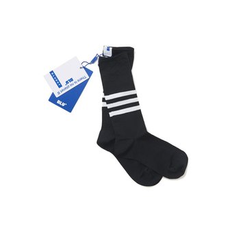BLUDOT 3줄 스트라이프 양말 Plus_BK