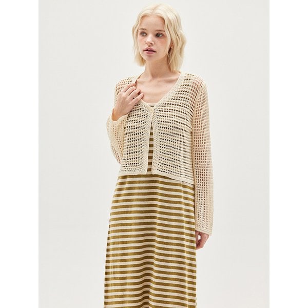 CROCHE SUMMER KNIT CARDIGAN_T513OT803