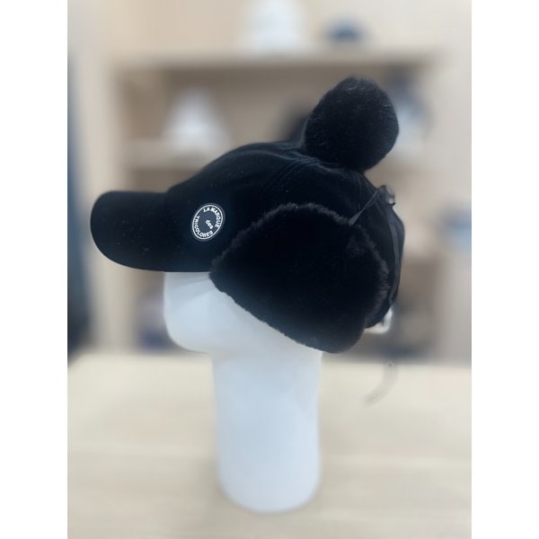 [여주점] 여성 퍼 방울 귀달이 방한 캡 GP422LCPO1 BLCK