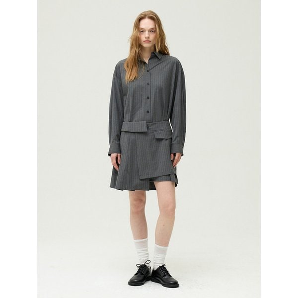 스커트 셋업 스트라이프 원피스 EMQ3WOP050