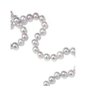 3Way Classic Long Pearl Necklace 6mm Gray