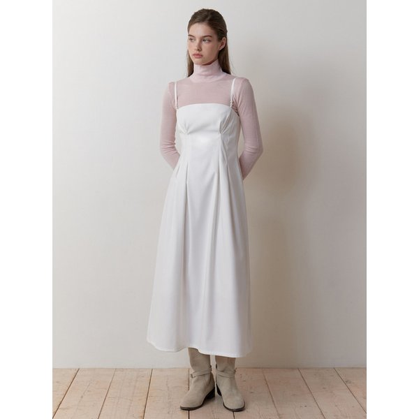 [리퍼브] Pearl bustier dress (white)