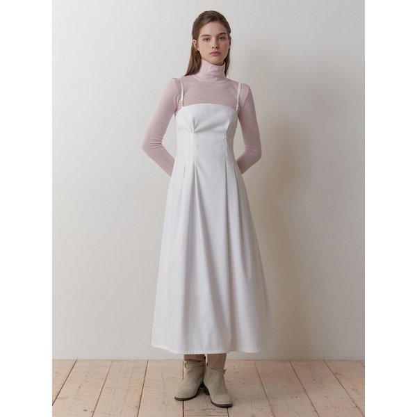 [리퍼브] Pearl bustier dress (white)