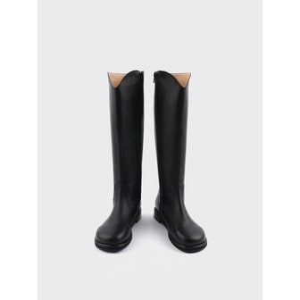 무드나잇 [리퍼브][255] BENJAMIN Curved V-Cut Long Boots