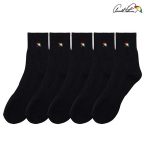 남자 검정 양말 무지 중목 5족 세트 국산 남학생 겸용