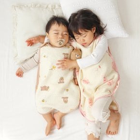 오가닉 블랜디드 유아 아동 수면조끼 양사이드 오픈 웜