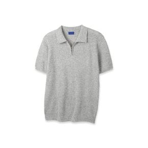 [DELUXE] 앨빈클로 하찌 카라 반집업 하프 니트 DLX1523 (4 COLOR)