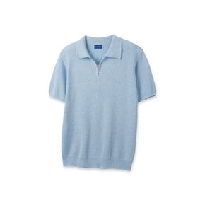 [DELUXE] 앨빈클로 하찌 카라 반집업 하프 니트 DLX1523 (4 COLOR)