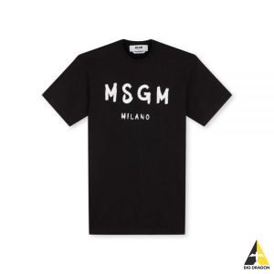 MSGM 엠에스지엠 브러쉬드 로고 반팔 원피스 (2000MDA510 200002 99)