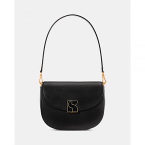 이스퀘어 5619307 Kate Spade Dakota Textured Leather Medium Saddle Bag - Black