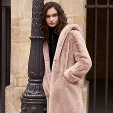 FAUX FUR LAON HOODED MAXI COAT (LCT008KRFKF)