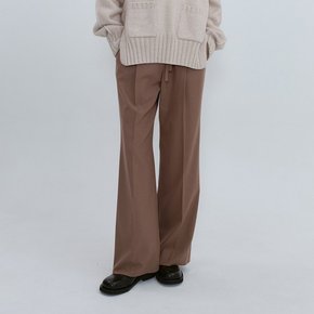 Wool Semi-Bootcut Pants_BROWN