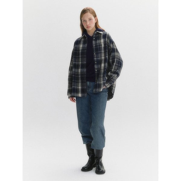 기모 오버핏 체크 셔츠(MAFDSH03NNY)