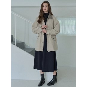 Corduroy Collar Safari Jumper - BEIGE
