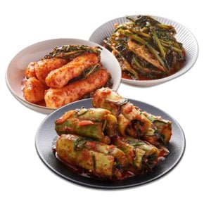 [참맛나김치] 여름 별미김치 3종 총각김치 1.5kg+열무김치 1.5kg+오이소박이 1kg